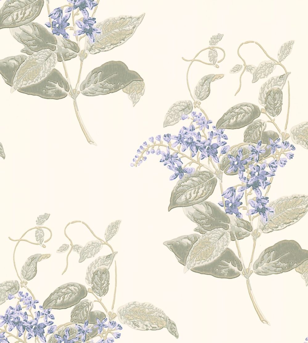 Madras Violet Wallpaper by Cole & Son Lilac & Stone