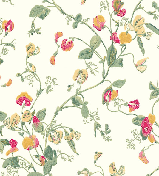 Sweet Pea Wallpaper by Cole & Son Leaf Greens