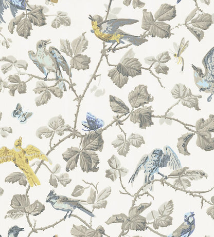 Winter Birds Wallpaper by Cole & Son Yellow & Stone