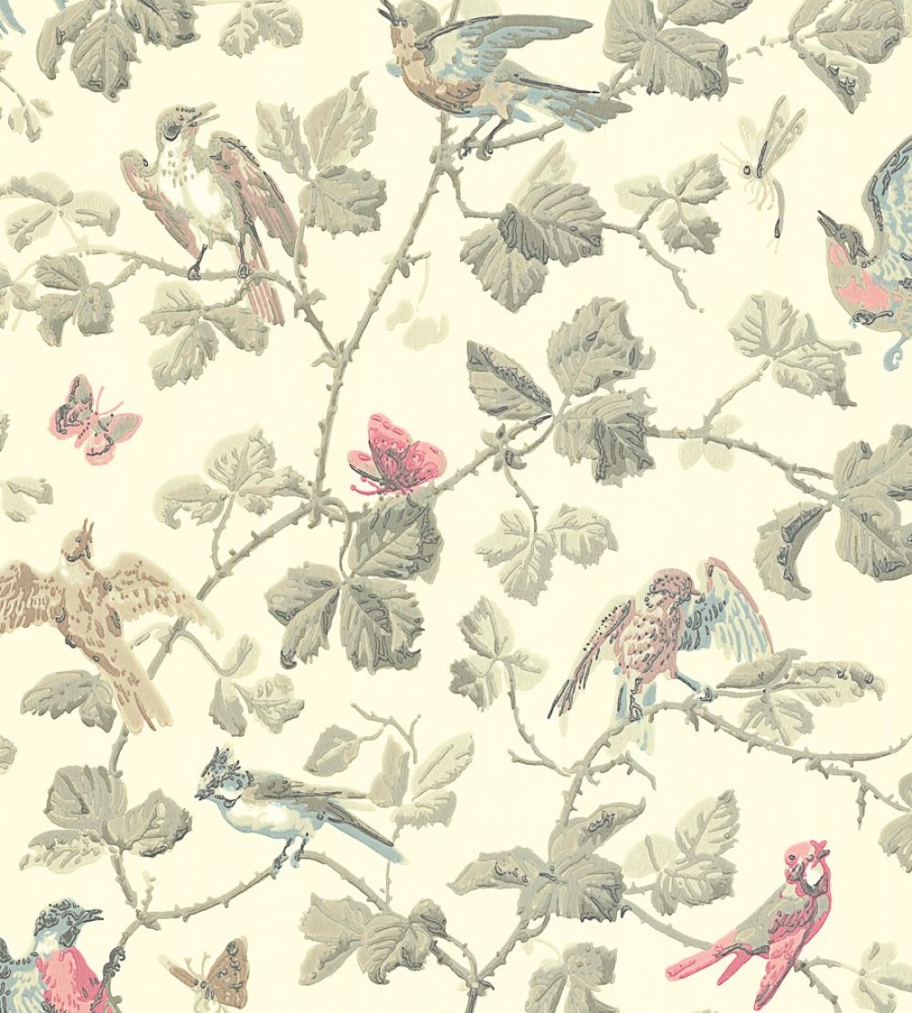 Winter Birds Wallpaper by Cole & Son Rose & Old Olive