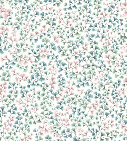 Maidenhair Wallpaper by Cole & Son Petrol, Blush & Mint