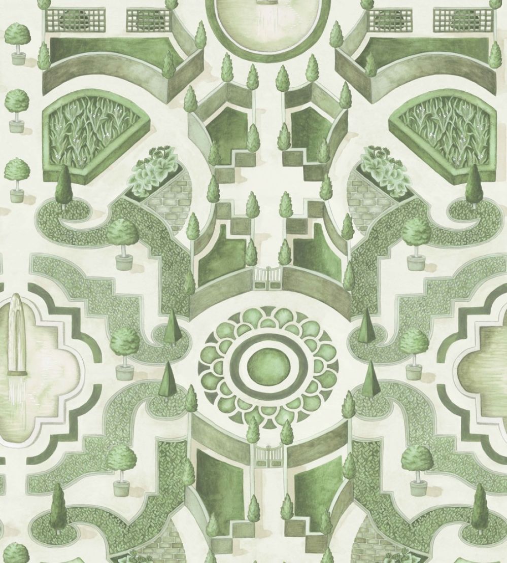 Topiary Wallpaper by Cole & Son Leaf Green
