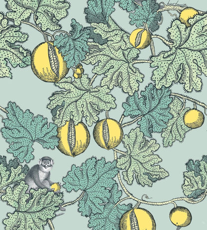 Frutto Proibito Wallpaper by Cole & Son Print Room Blue and Lemon