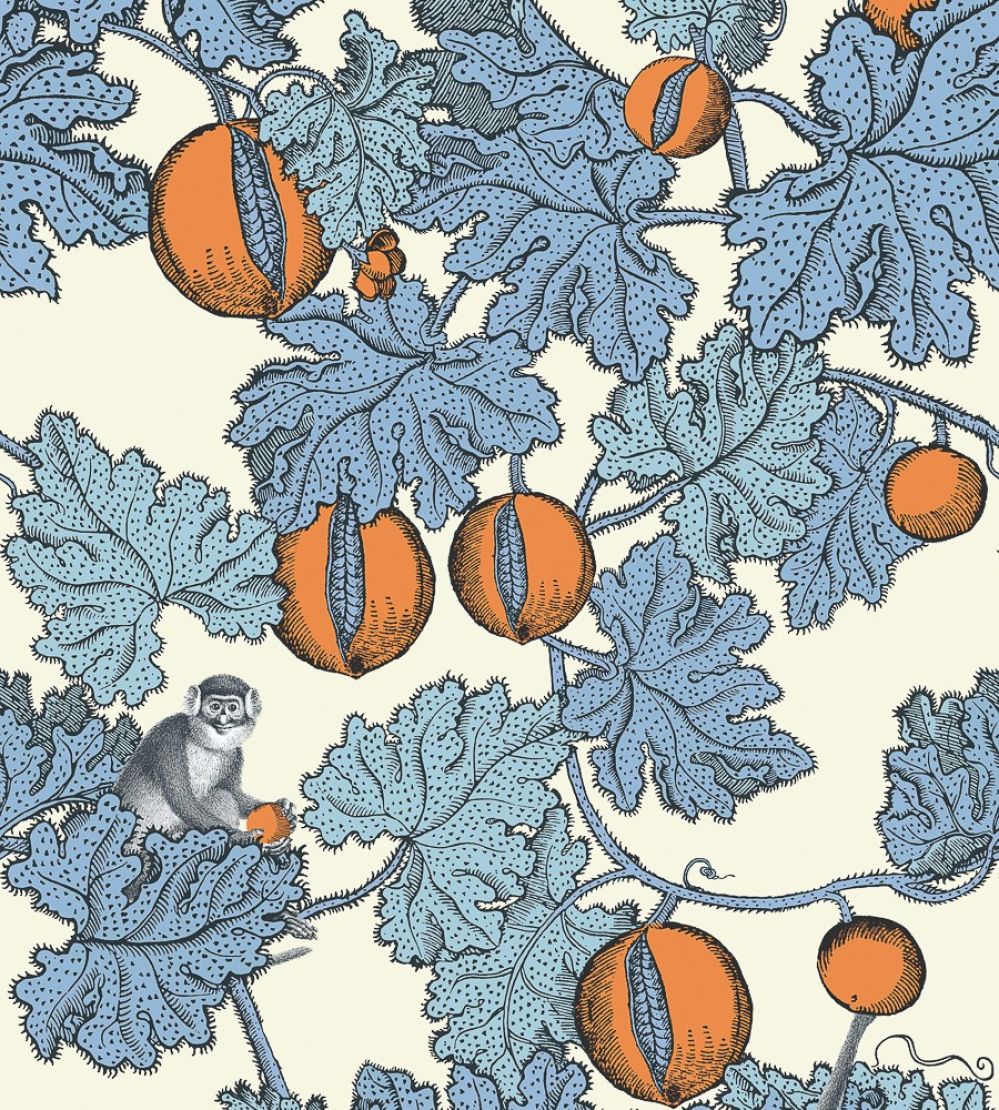 Frutto Proibito Wallpaper by Cole & Son Hyacinth and Orange on White