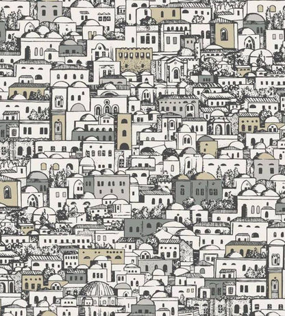 Mediterranea Wallpaper by Cole & Son White & Metallic
