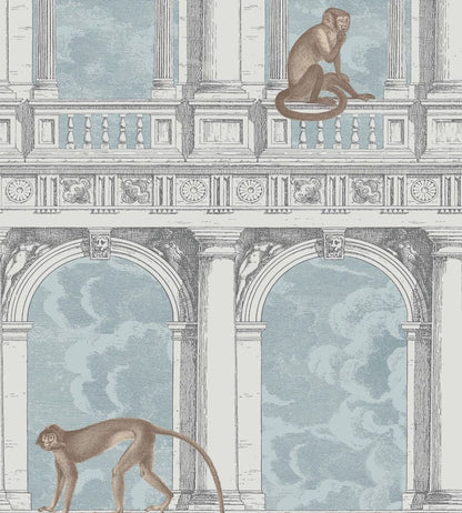 Procuratie Con Vista Wallpaper by Cole & Son Stone & Powder Blue