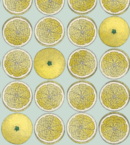 Arance Wallpaper by Cole & Son Lemon and Seafoam