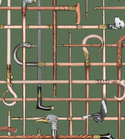 Bastoni Wallpaper by Cole & Son Racing Car Green
