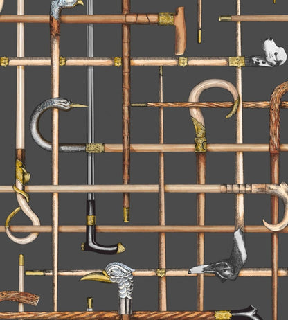 Bastoni Wallpaper by Cole & Son Charcoal