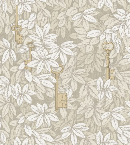 Chiavi Segrete Wallpaper by Cole & Son Stone and Gold