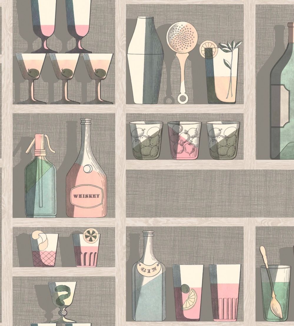 Cocktails Wallpaper by Cole & Son Pastel