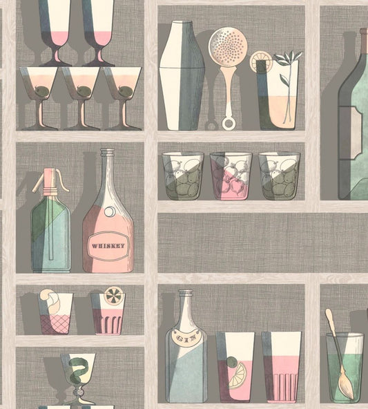 Cocktails Wallpaper by Cole & Son Pastel