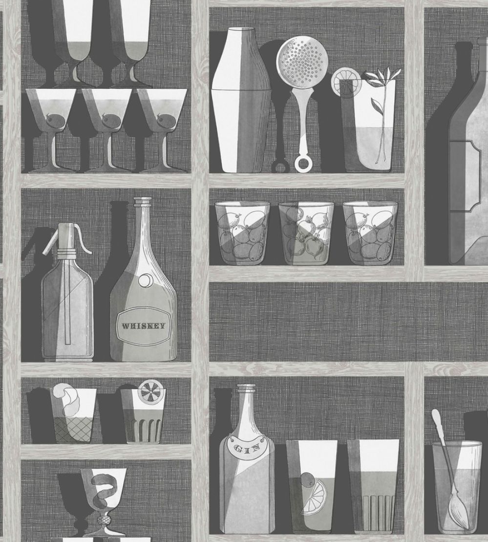 Cocktails Wallpaper by Cole & Son Soot and Snow