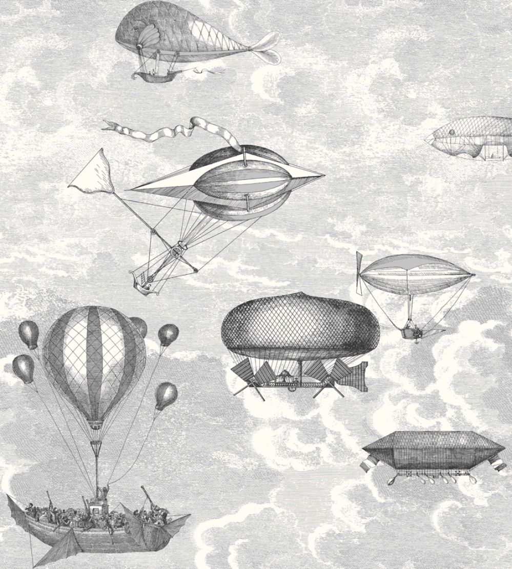 Macchine Volanti Wallpaper by Cole & Son Soot and Snow
