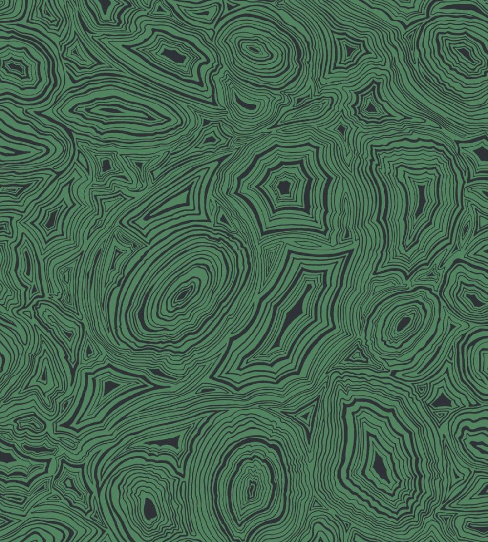 Malachite Wallpaper by Cole & Son Emerald and Black