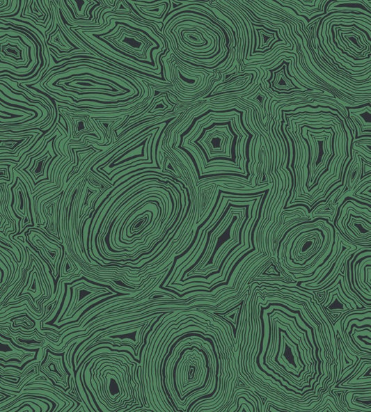 Malachite Wallpaper by Cole & Son Emerald and Black