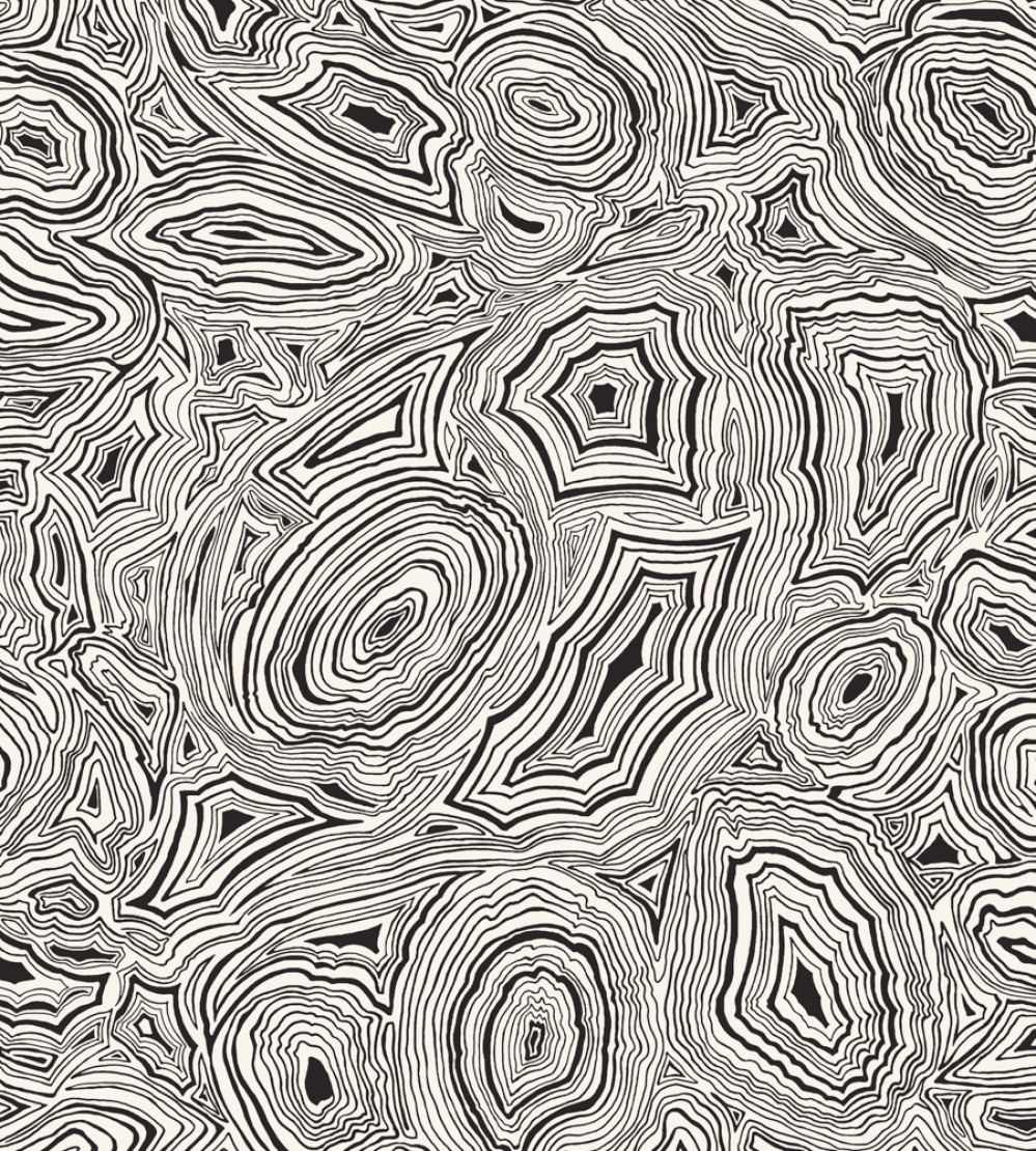 Malachite Wallpaper by Cole & Son White and Black