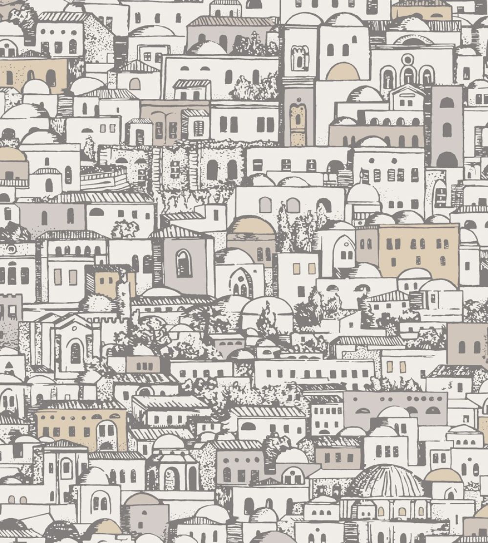Mediterranea Wallpaper by Cole & Son Parchment and Gilver