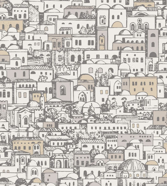 Mediterranea Wallpaper by Cole & Son Parchment and Gilver