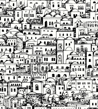 Mediterranea Wallpaper by Cole & Son White and Black