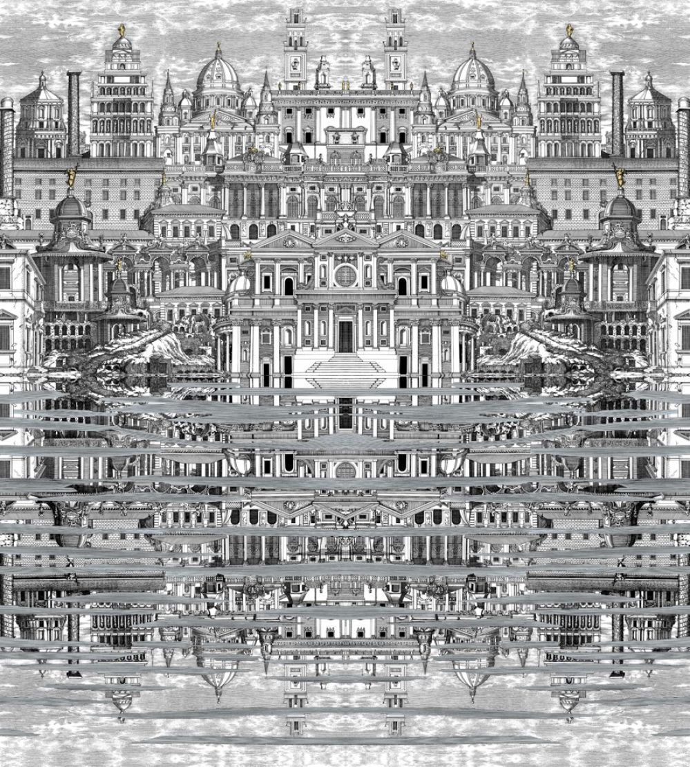 Riflesso Wallpaper by Cole & Son Black and White