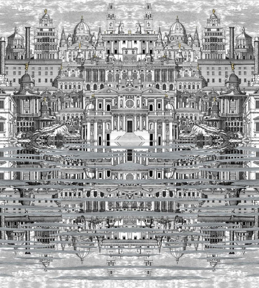 Riflesso Wallpaper by Cole & Son Black and White