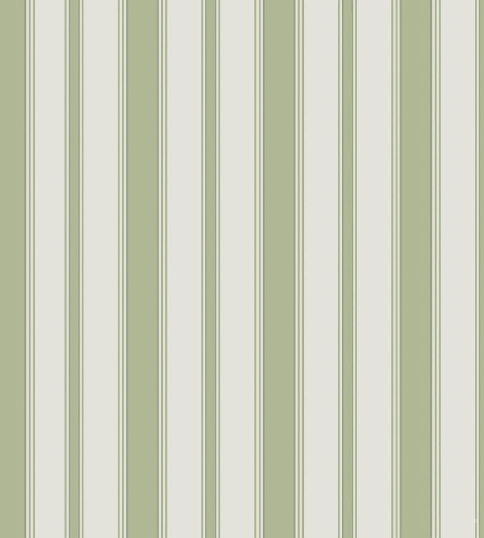 Cambridge Stripe Wallpaper by Cole & Son Leaf Green