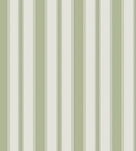 Cambridge Stripe Wallpaper by Cole & Son Leaf Green