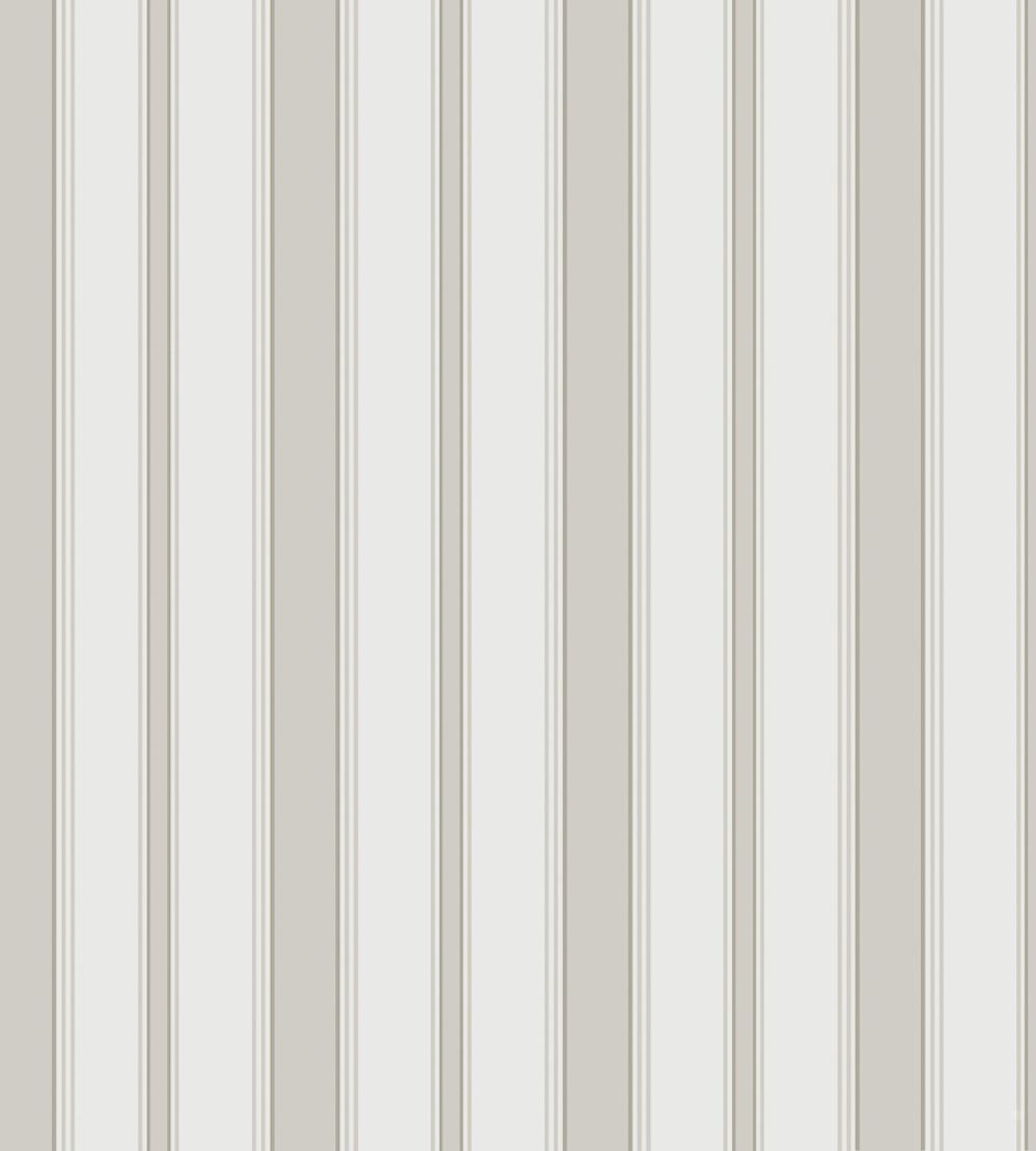 Cambridge Stripe Wallpaper by Cole & Son Stone/White