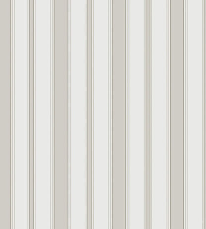 Cambridge Stripe Wallpaper by Cole & Son Stone/White