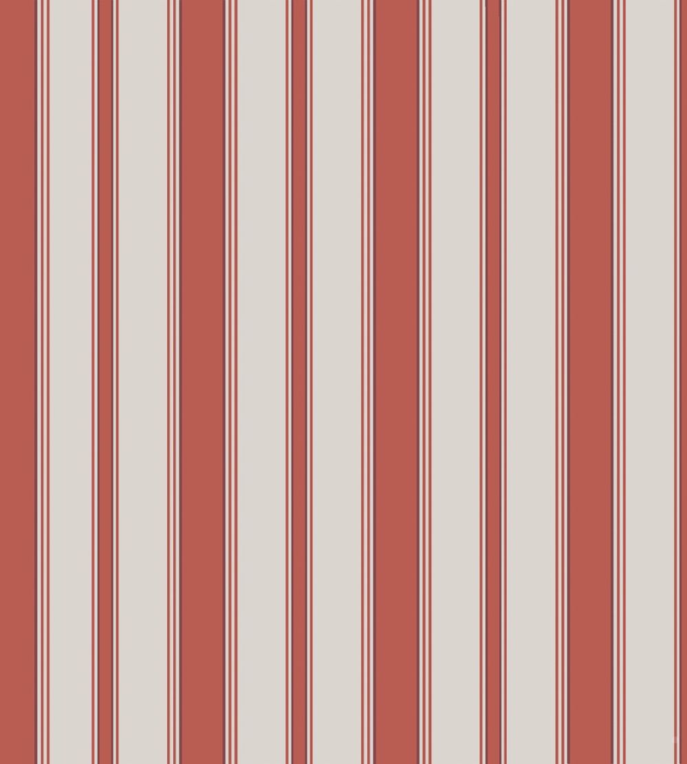 Cambridge Stripe Wallpaper by Cole & Son Red