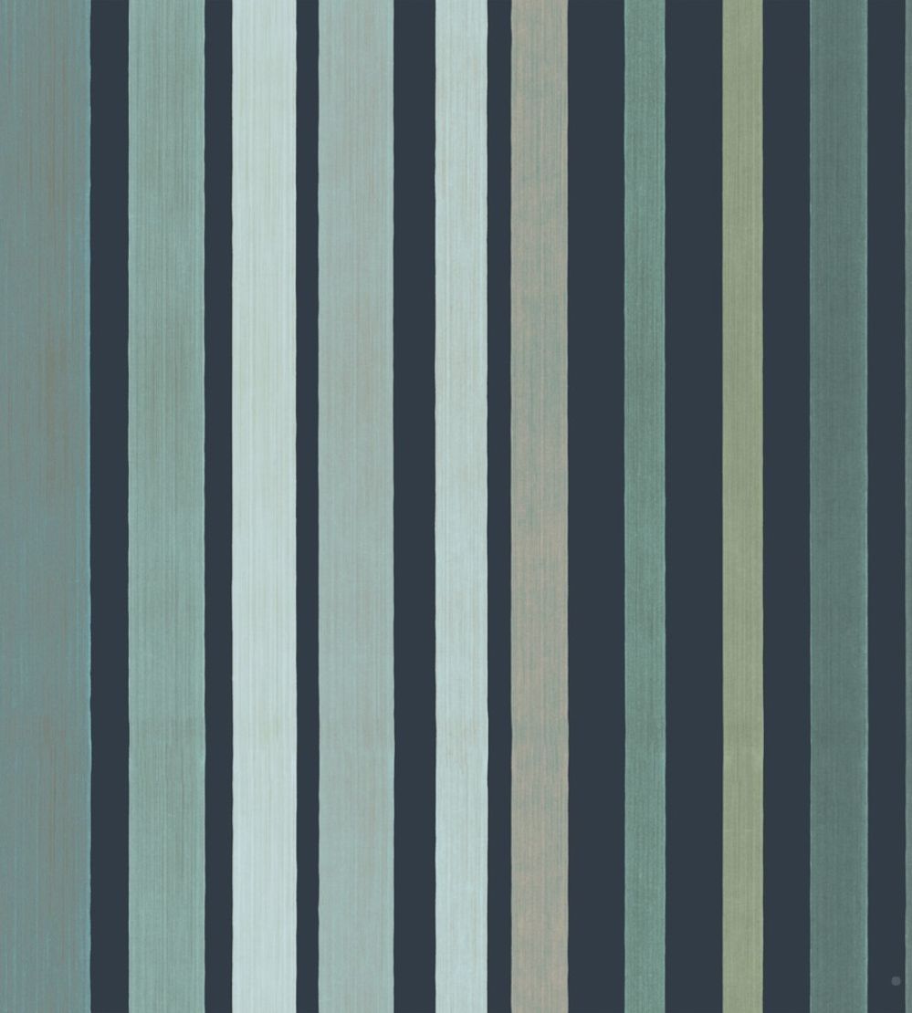 Carousel Stripe Wallpaper by Cole & Son Frosty Green