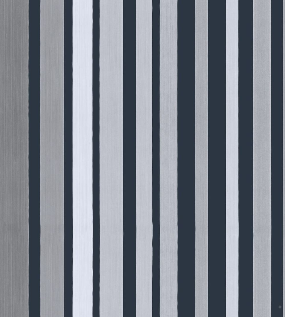 Carousel Stripe Wallpaper by Cole & Son Grey