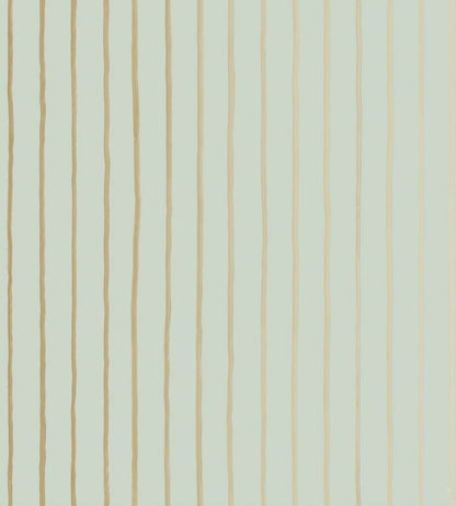 College Stripe Wallpaper by Cole & Son Duck Egg/Gilver