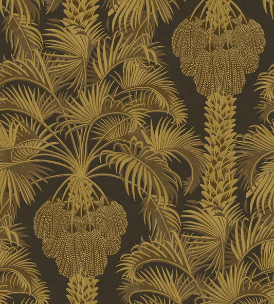 Hollywood Palm Wallpaper by Cole & Son Charcoal/Gold