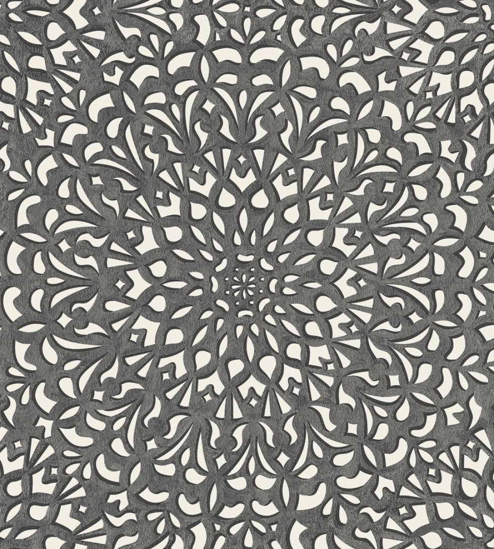 Medina Wallpaper by Cole & Son Soot/Snow