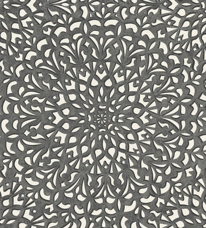 Medina Wallpaper by Cole & Son Soot/Snow