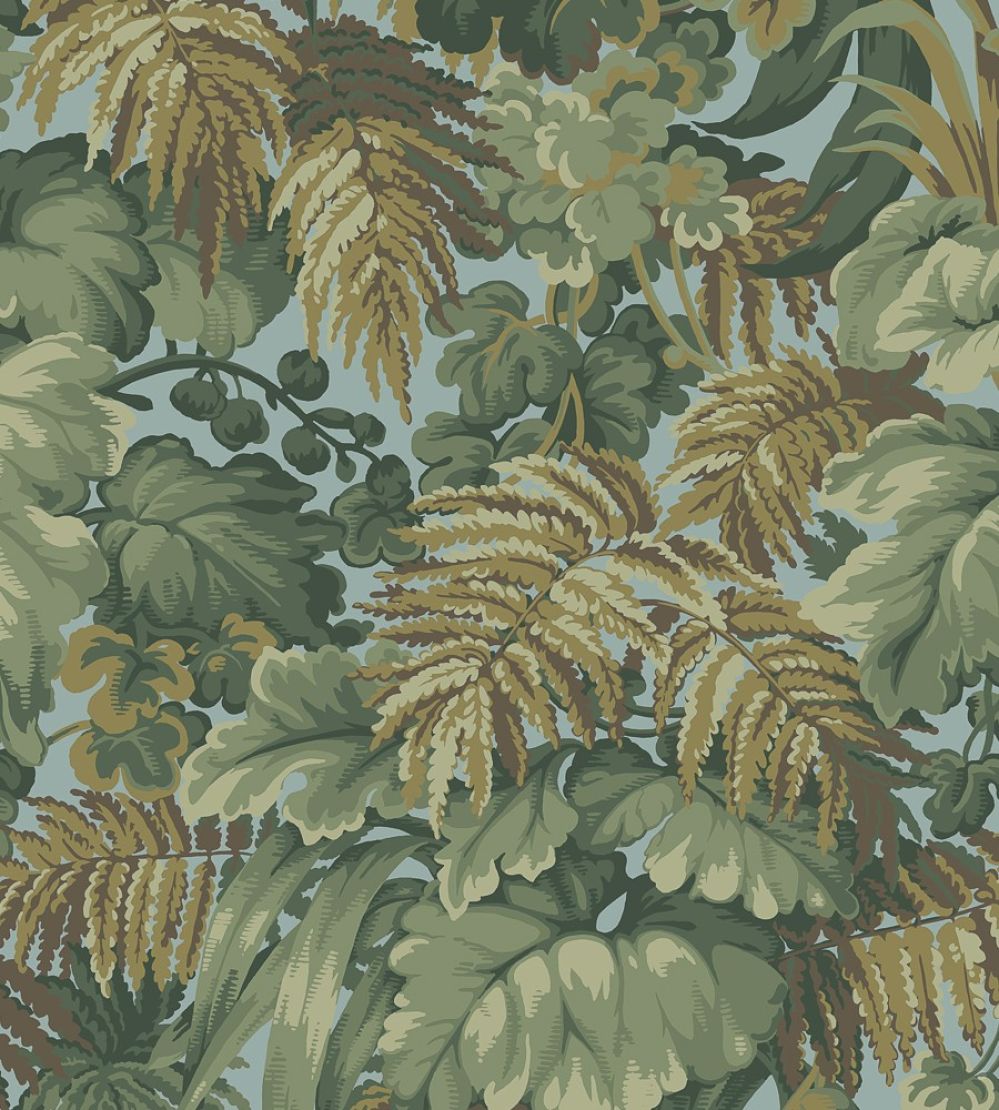 Royal Fernery Wallpaper by Cole & Son Khaki/Blue