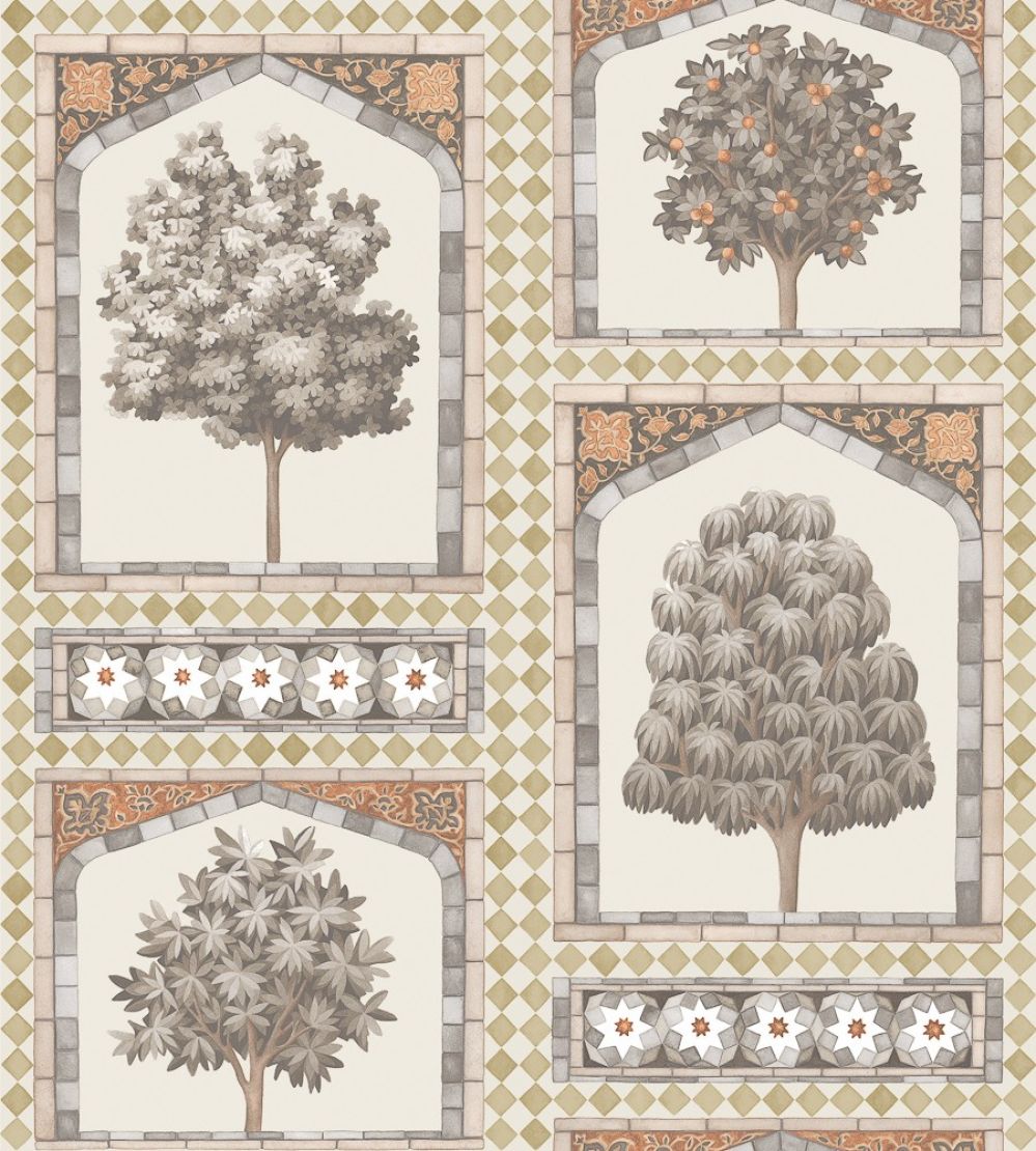Sultans Palace Wallpaper by Cole & Son Gold/Spice