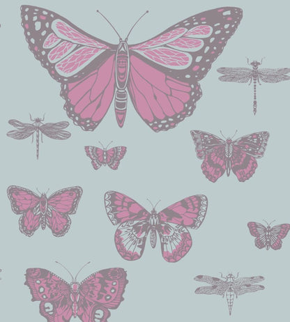 Butterflies & Dragonflies Wallpaper by Cole & Son Pink & Blue