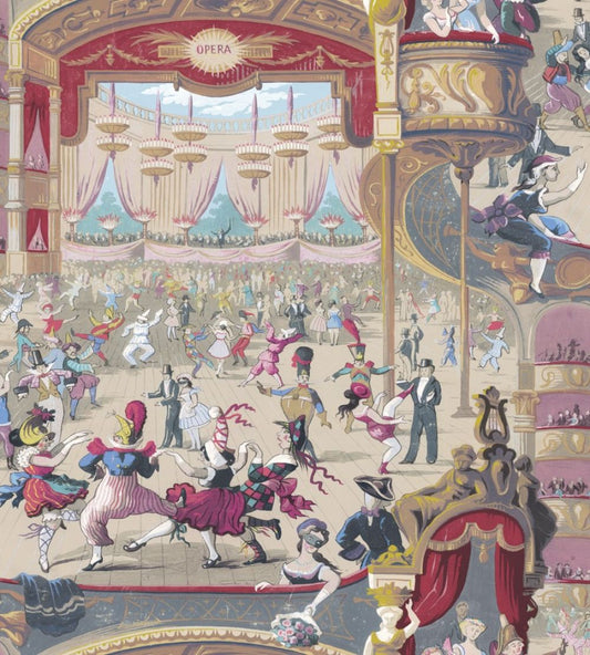 Cabaret Wallpaper by Cole & Son Red & Yellow