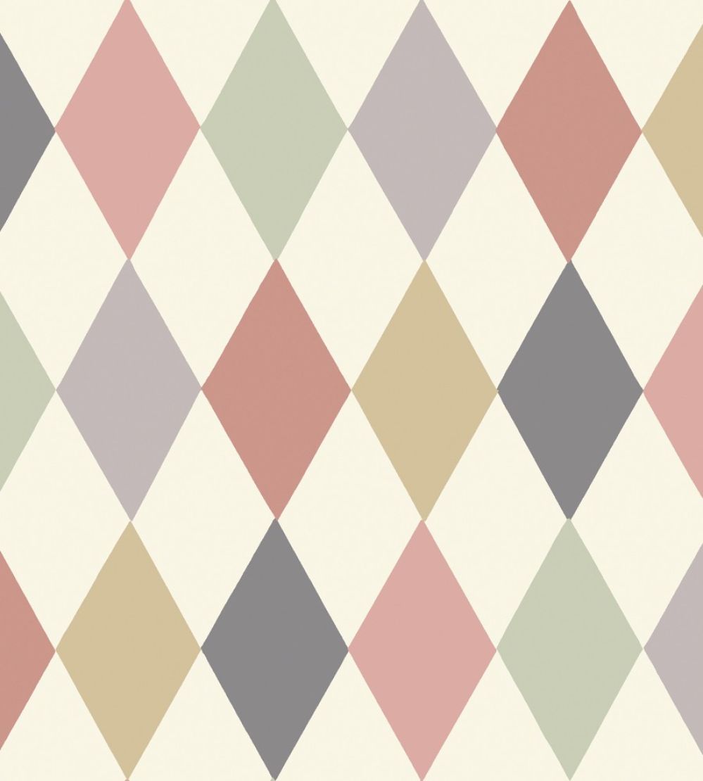 Punchinello Wallpaper by Cole & Son Coral & Green