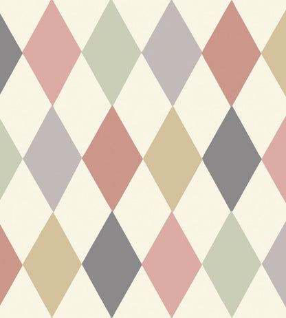 Punchinello Wallpaper by Cole & Son Coral & Green