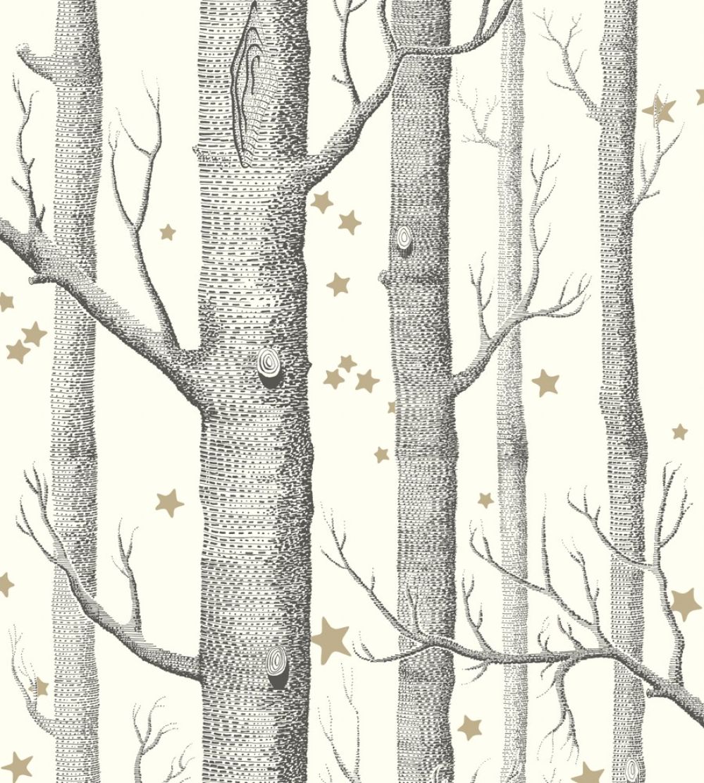 Woods & Stars Wallpaper by Cole & Son Black & White