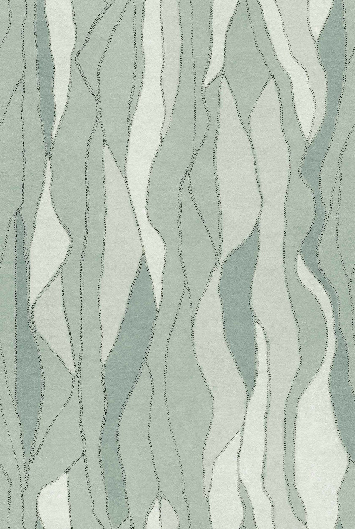 Collage fabric by Coordonné in Lagoon, shown in a styled room