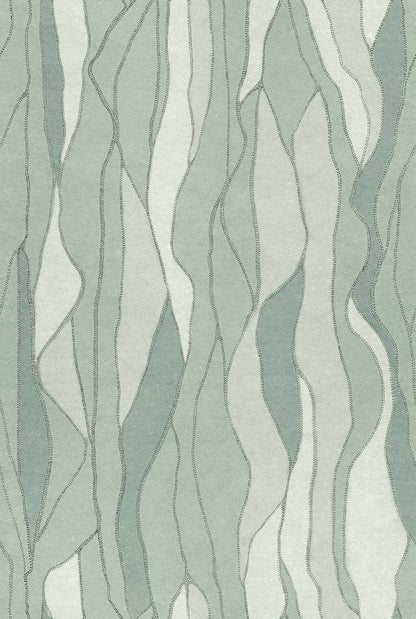 Collage fabric by Coordonné in Lagoon, shown in a styled room