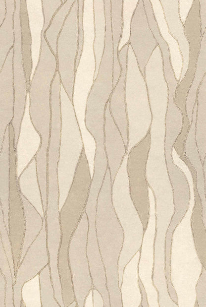 Collage fabric by Coordonné in Sand, shown in a styled room
