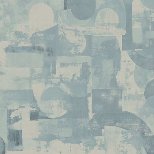 Collage Mural by Phillip Jeffries in Awakening Blue (PJ 5043)