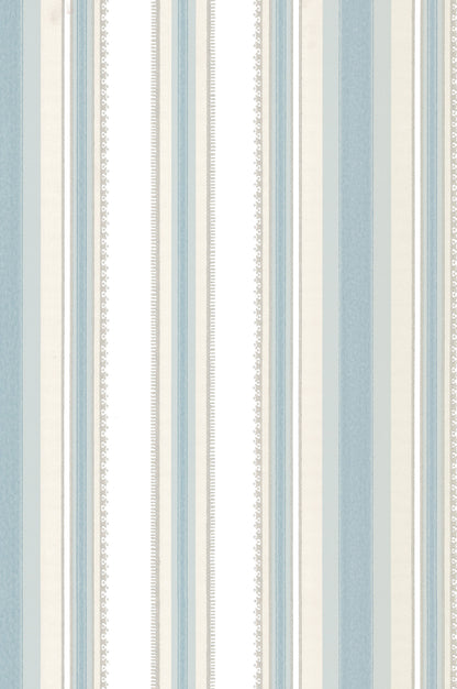 Colonial Stripe wallpaper by Little Greene in Classic Blue