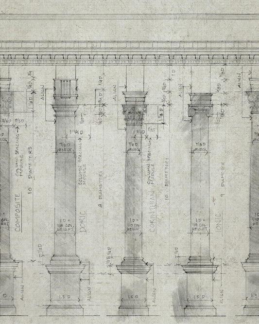 Colonnade Sand Premium wallpaper by MINDTHEGAP